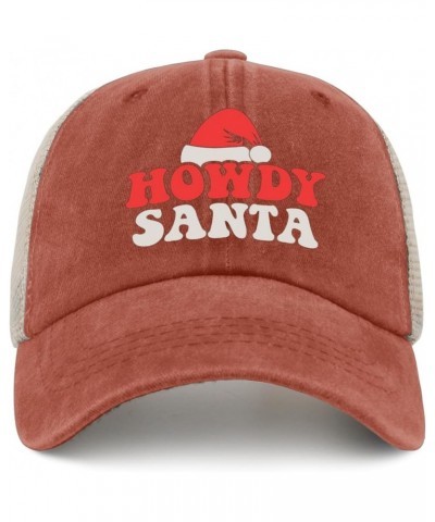 Howdy Santa Baseball Cap Mens Black Hat AllBlack Mens Baseball Cap Gifts for Grandpa Summer Hats Saffron02 $9.24 Sun Hats