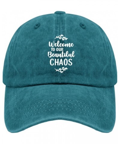 Welcome to The Sun Hat Women Baseball Hat Pigment Black Dad Hats for Men Gifts for Dad Beach Cap Cyan Blue $12.75 Sun Hats