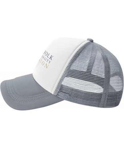 Suffolk University Trucker Hats for Both Men and Women - Mesh Baseball Snapback Hats Gray $9.89 Baseball Caps