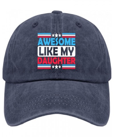 Awesome Like My Daughter Hats American Hat Pigment Black Mens Hats Gifts for Daughter Golf Hat Navy Blue $10.59 Sun Hats