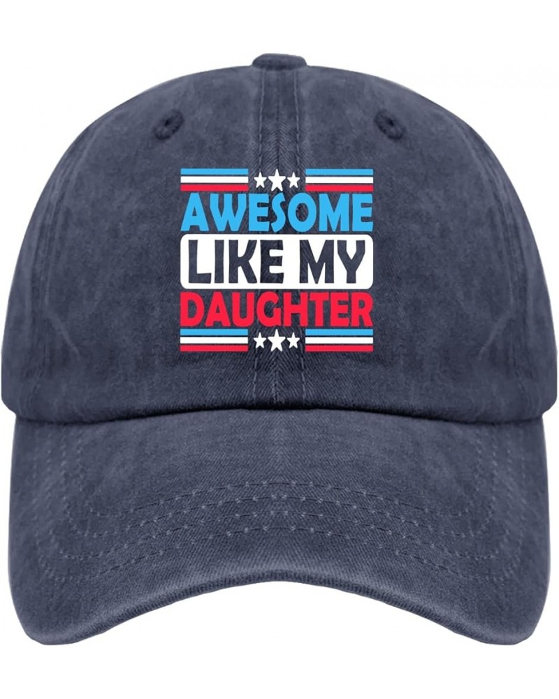 Awesome Like My Daughter Hats American Hat Pigment Black Mens Hats Gifts for Daughter Golf Hat Navy Blue $10.59 Sun Hats