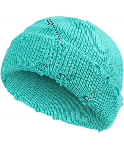 Men and Women Outdoor Solid Color Hole Knitted Cotton Hat Sunscreen Running Sports Warm Knitted Hat Women Big A-g $10.53 Skul...