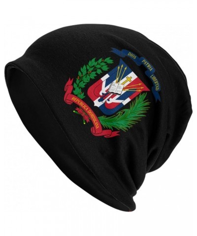 Coat of Arms of The Dominican Republic Beanie Hat Slouchy Warm Soft Skull Caps Knit Hat for Men Women Black $11.32 Skullies &...