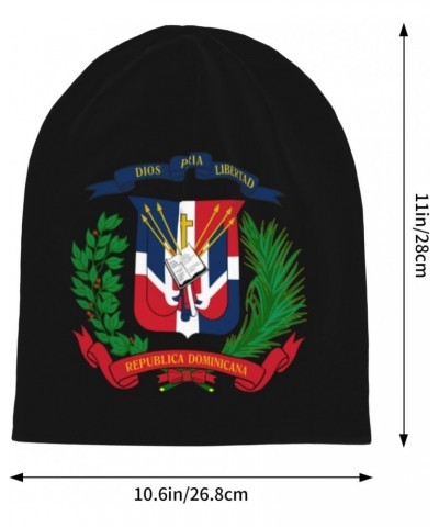 Coat of Arms of The Dominican Republic Beanie Hat Slouchy Warm Soft Skull Caps Knit Hat for Men Women Black $11.32 Skullies &...