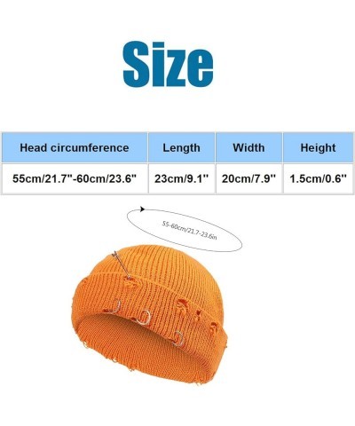 Men and Women Outdoor Solid Color Hole Knitted Cotton Hat Sunscreen Running Sports Warm Knitted Hat Women Big A-g $10.53 Skul...