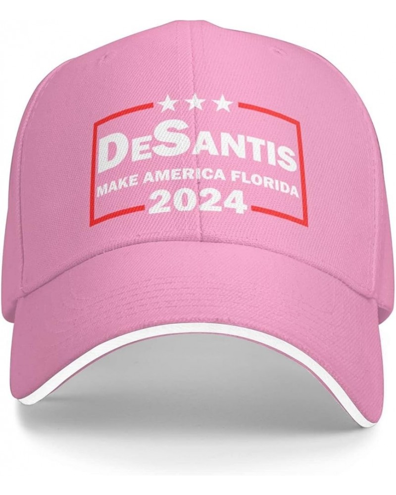 Ron Desantis 2024 Make America Florida Baseball Cap Women Cowboy Hat Trucker Hat Men Dad Hat Snapback Hat Black Pink $11.62 B...