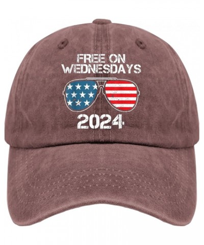 Biden Free On Wednesdays 2024 Hats Biden Hat for Women Mens Pigment Black Golf Hat Fishing Hats Funny Wine Red $11.95 Cowboy ...