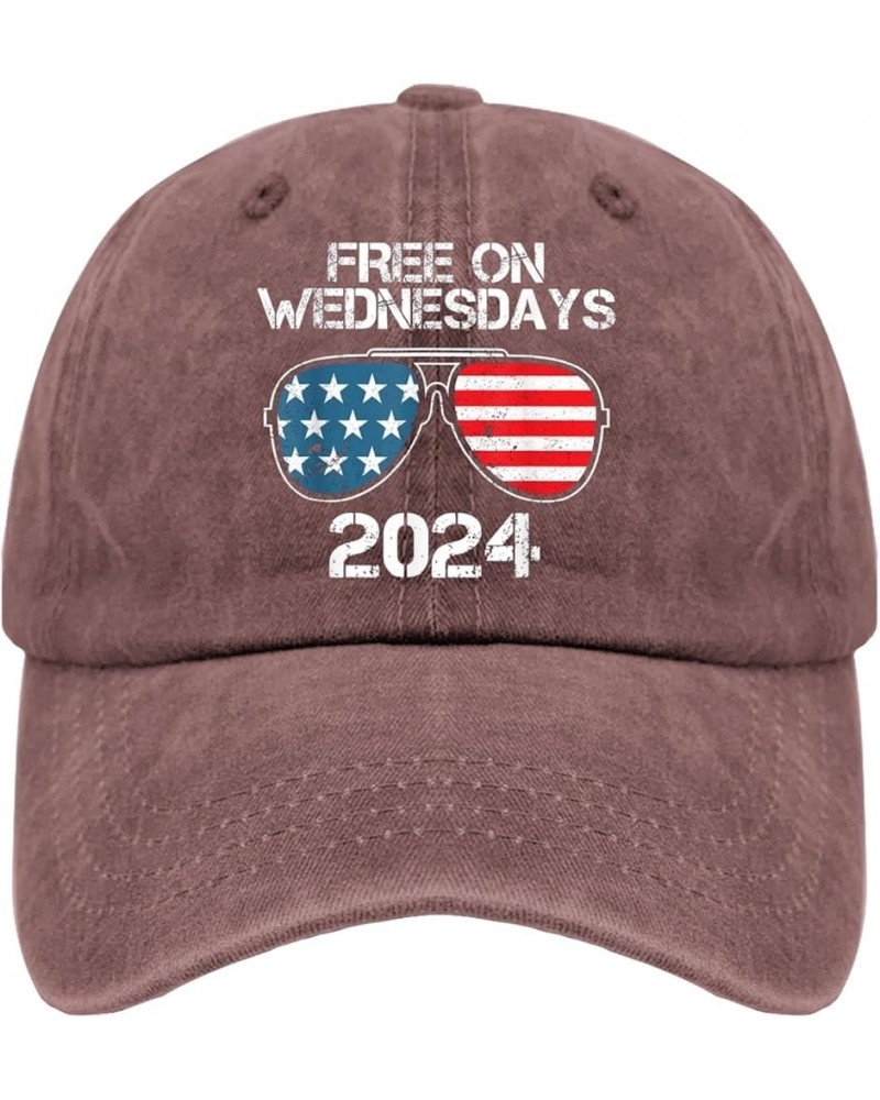 Biden Free On Wednesdays 2024 Hats Biden Hat for Women Mens Pigment Black Golf Hat Fishing Hats Funny Wine Red $11.95 Cowboy ...