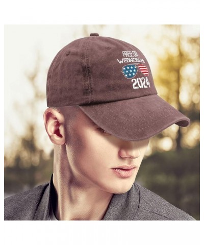 Biden Free On Wednesdays 2024 Hats Biden Hat for Women Mens Pigment Black Golf Hat Fishing Hats Funny Wine Red $11.95 Cowboy ...