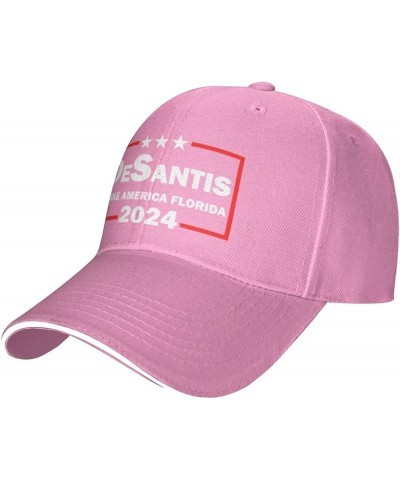 Ron Desantis 2024 Make America Florida Baseball Cap Women Cowboy Hat Trucker Hat Men Dad Hat Snapback Hat Black Pink $11.62 B...