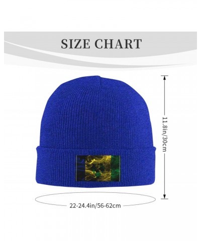 Smoke Style Flag of Saint Vincent and The Grenadines Beanie Hat for Men Women Soft Warm Knit Skull Cap Winter Hats Ski Hat Bl...