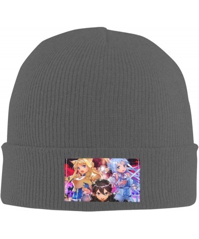 Sword Art Online Knit Hat Winter Ski Warm Knitted Caps Plain Cuffed Beanie for Men Women Black Deep Heather $9.84 Skullies & ...