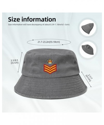 British Royal Marines Or-7 Bucket Hat for Men Women Outdoor Washed Cotton Sun Hats Travel Beach Hat Gray $10.52 Bucket Hats