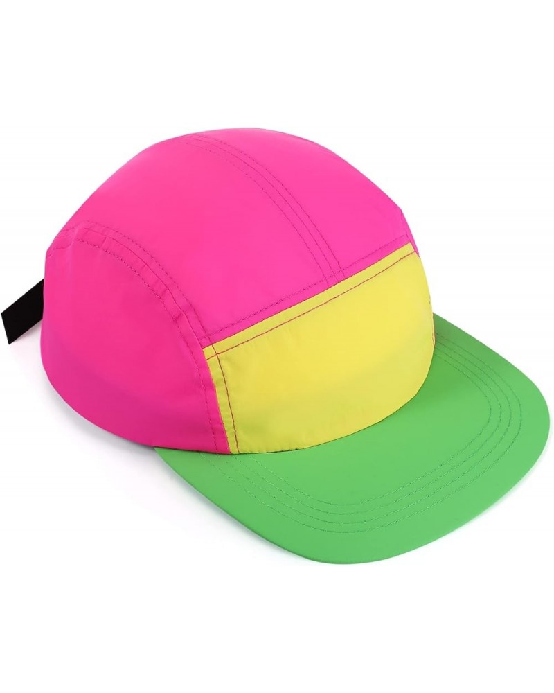 80s 90s Neon Hat Nylon Cap Retro Adjustable Cap for Women Men 80s Costumes Accessories 90s Theme Party Neon Green Brim $9.45 ...