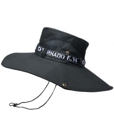 Wide Brim Fishing Hat,Summer Spring Bucket Hats, Hiking Sombrero,Male Sun Hat Outdoor Travel,Bucket Hat Black $12.85 Sun Hats