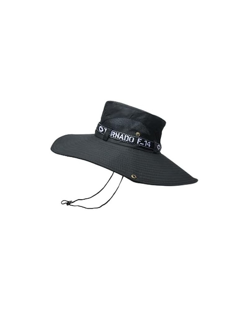 Wide Brim Fishing Hat,Summer Spring Bucket Hats, Hiking Sombrero,Male Sun Hat Outdoor Travel,Bucket Hat Black $12.85 Sun Hats