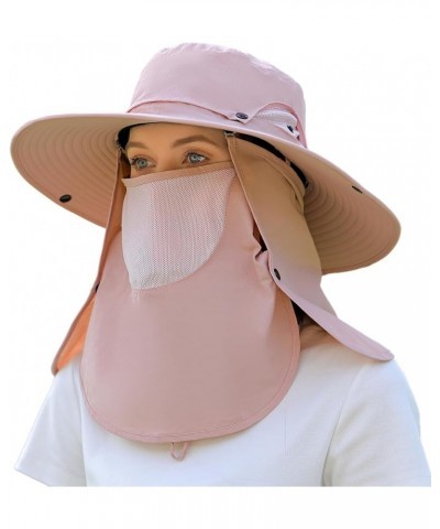 Sun Hat Unisex Face Coverage Shield Neck Flap Cap Garden Lawn Work Sports Hiking Fishing Hats Kcl015-pink $12.87 Sun Hats