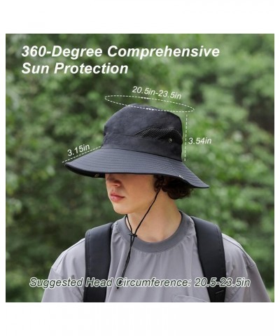 Sun Hats for Women UV Protection, Men Sun Hat UPF 50+ Bucket Hat, Women Bonnie Hat Wide Brim Hiking Hat Fishing Hat 01-black ...