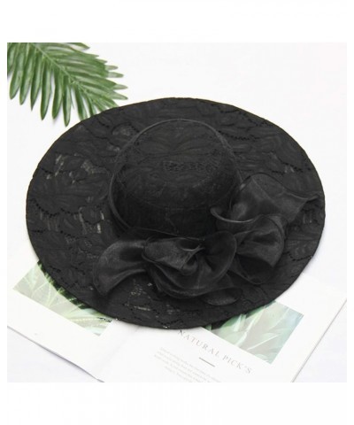 Women's Church Fascinator Bridal Tea Party Wedding Hat Hats for Men Outdoors Black-8 $8.51 Sun Hats