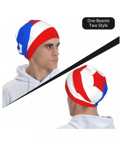 Puerto Rico Flag Chic & Cozy: Stylish Beanie Hats for Winter Comfort Black $11.69 Skullies & Beanies