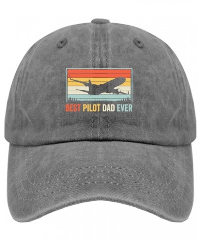 Best Pilot Dad Ever Cool Pilot Aviation Airplane Flying Caps Fish Hat Pigment Black Trucker Hat Men Gifts for Pigment Gray $9...