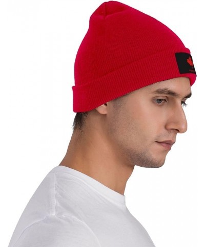 Winter Knit Hat Cap for Men Women, Fuckin'Eh Canada Unisex Beanie Hat Cuffed Skull Cap Warm Ski Hats Black Red $6.50 Skullies...