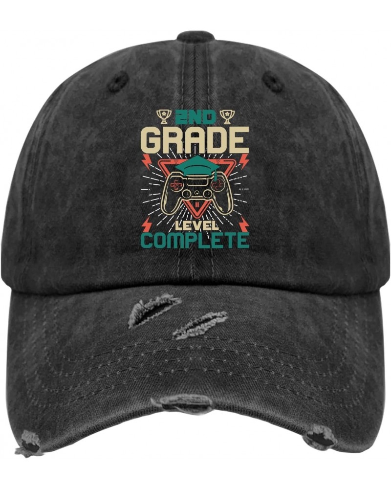 2nd Grade Level Complete Hat for Men Washed Distressed Baseball Caps Funny Washed Workout Hat Quick $10.28 Baseball Caps