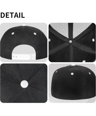 Red Motorcycle Snapback Hat Flat Brim Hats Adjustable Baseball Cap Flat Bill Hat White $10.38 Baseball Caps