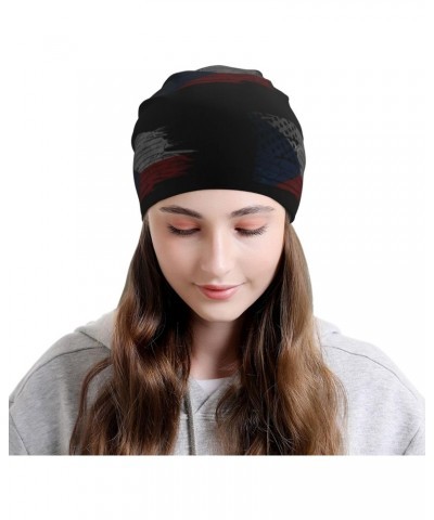 America USA Czech Republic Half Flag Chic Knit Beanies: Cozy Skull Caps for Winter Warmth at Home & Outdoors!0 Black $12.58 S...