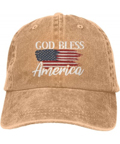 God Bless America Patriotic USA Baseball Caps Men Women Ball Hat Adjustable Trucker Hat Grey $10.17 Baseball Caps