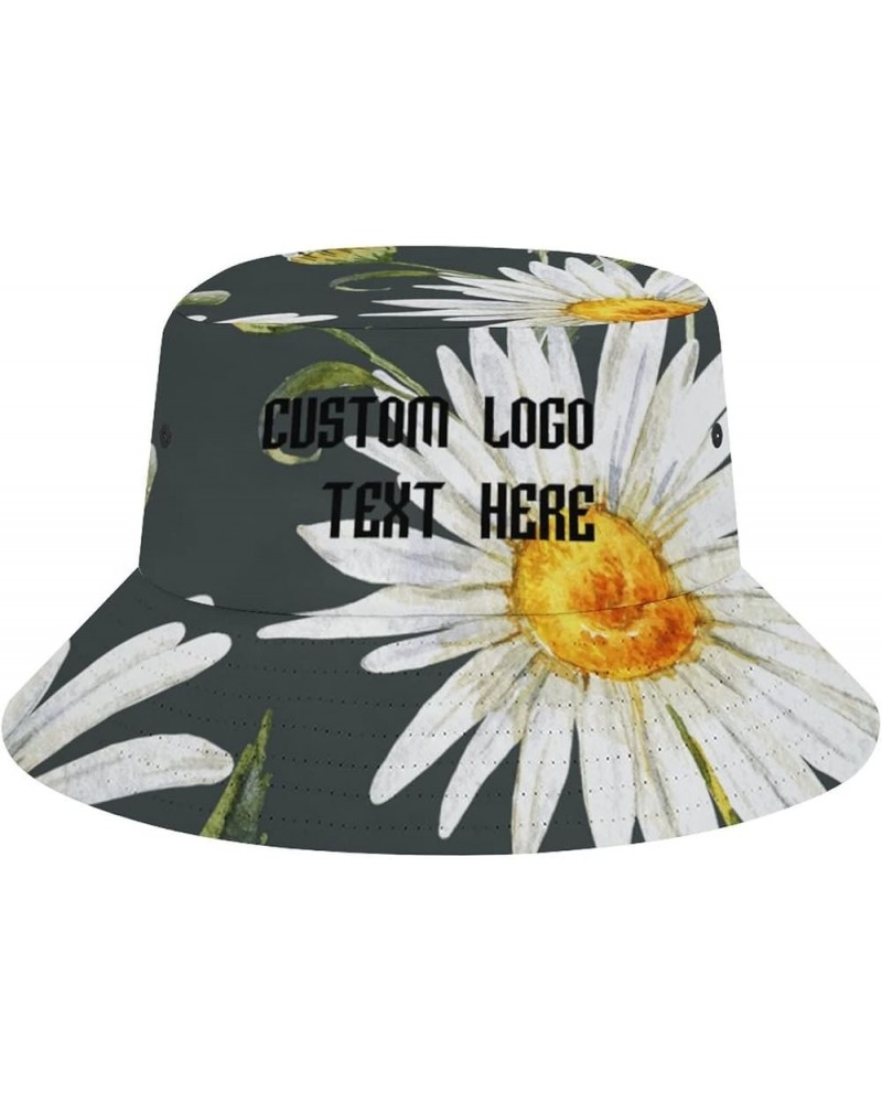 Custom Bucket Hat, Add Text Design Custom Your Own Bucket Hat for Women Men, Summer Vacation Travel Style-3 $14.39 Bucket Hats