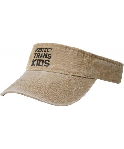 Protects Trans Kids Sun Sports Visor Hat Adjustable Cap for Women and Men Black Natural $11.25 Visors