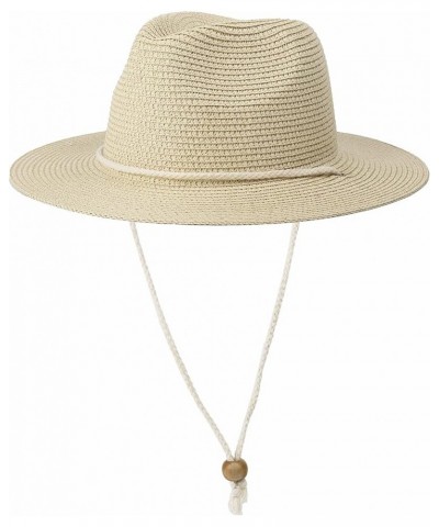 Women Straw Fedora Hat Summer Panama Beach Sun Hats UV UPF50+ Cap Beige $13.92 Sun Hats