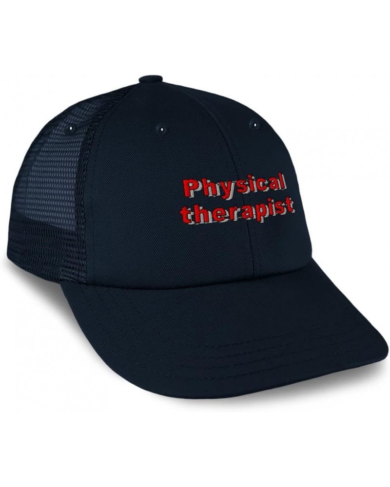 Custom Trucker Hat Baseball Cap Physical Therapist Therapy Cotton Doctor Dad Hats for Men & Women Navy Design Only $14.55 Bas...