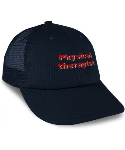 Custom Trucker Hat Baseball Cap Physical Therapist Therapy Cotton Doctor Dad Hats for Men & Women Navy Design Only $14.55 Bas...