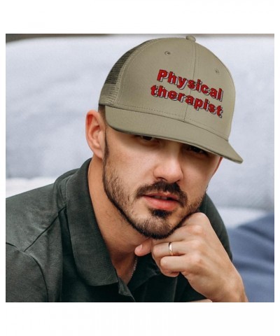 Custom Trucker Hat Baseball Cap Physical Therapist Therapy Cotton Doctor Dad Hats for Men & Women Navy Design Only $14.55 Bas...