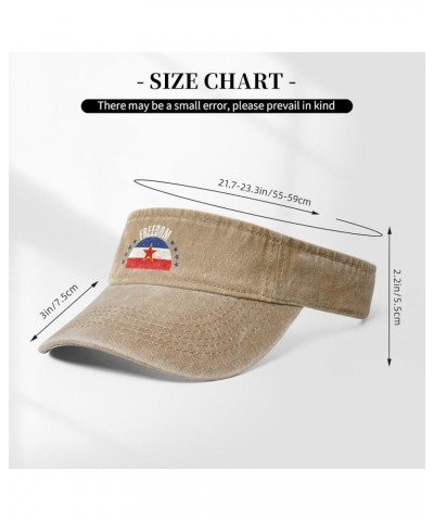 The Yugoslavia Flag and Freedom Sun Visor Hats for Women Men Sun Hat Cotton Golf Hat Vintage Baseball Cap Natural $14.29 Sun ...