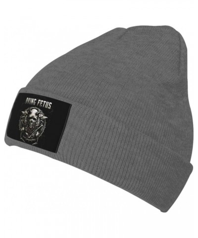 Dying Fetus Winter Warm Cuffed Beanie Hat Knit Skull Cap Ski Hats for Men and Women Deep Heather $12.41 Skullies & Beanies