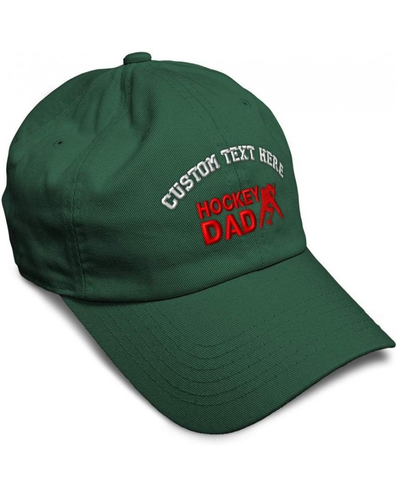 Custom Soft Baseball Cap Hockey Dad Embroidery Sister Sibling Twill Cotton Sis Dad Hats for Men & Women Forest Green Personal...