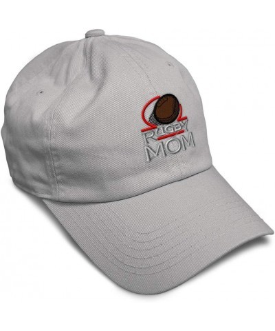 Custom Soft Baseball Cap Rugby Mom Embroidery Humor Sport Twill Cotton Ball Dad Hats for Men & Women Light Grey Design Only $...