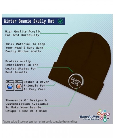 Beanies for Men Soccer Mom B Embroidery Soccer Winter Hats for Women Acrylic Skull Cap 1 Size Brown Design Only $11.70 Skulli...