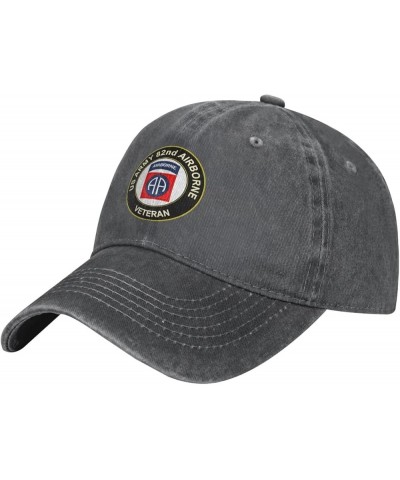 Veteran 82nd Airborne Flag Baseball Caps Denim Hats Cowboy Knit hat Fisherman's hat Deep Heather $16.16 Baseball Caps