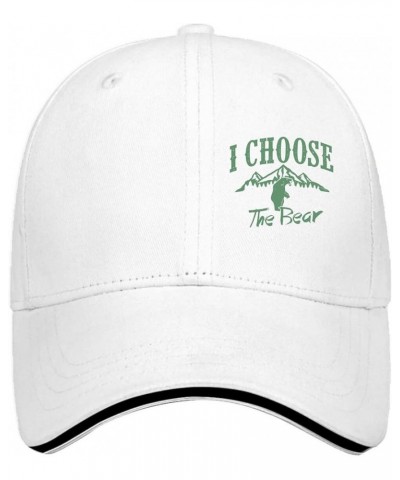 Baseball Hats I Choose The Bear Trucker Hats for Women Fashion Polyester Snapbacks White-sandwich Cap $11.14 Baseball Caps