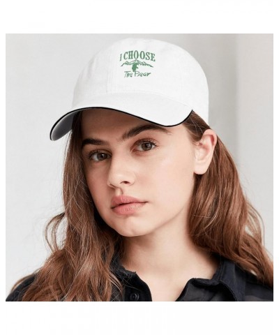 Baseball Hats I Choose The Bear Trucker Hats for Women Fashion Polyester Snapbacks White-sandwich Cap $11.14 Baseball Caps