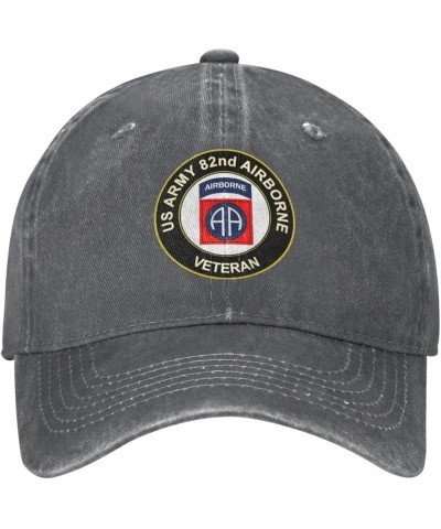 Veteran 82nd Airborne Flag Baseball Caps Denim Hats Cowboy Knit hat Fisherman's hat Deep Heather $16.16 Baseball Caps