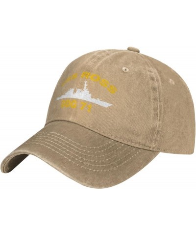 USS Ross DDG 71 Flag Baseball Caps Denim Hats Cowboy Knit hat Fisherman's hat Natural $13.67 Baseball Caps