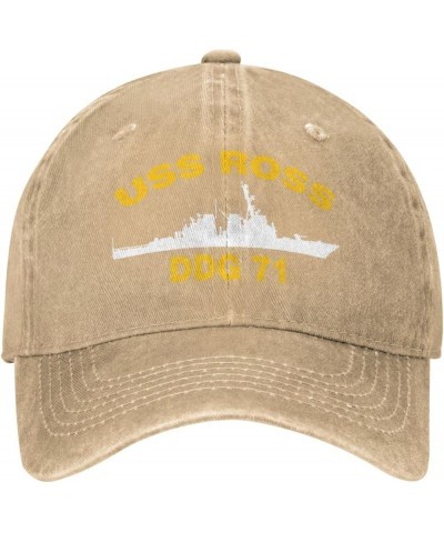 USS Ross DDG 71 Flag Baseball Caps Denim Hats Cowboy Knit hat Fisherman's hat Natural $13.67 Baseball Caps