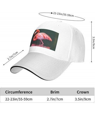 Pink Flamingo Picture Casual General Baseball Cap Black : Comfortable, Light White $13.07 Baseball Caps