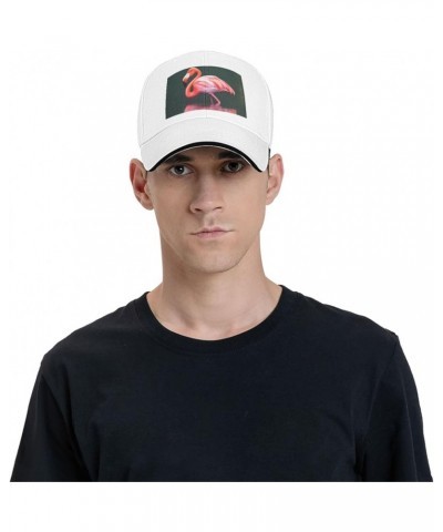 Pink Flamingo Picture Casual General Baseball Cap Black : Comfortable, Light White $13.07 Baseball Caps