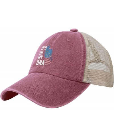 Tuvalu It's in My DNA Baseball Cap Women Men Mesh Back Hats Vintage Cowboy Hat Dad Caps Red $9.46 Cowboy Hats